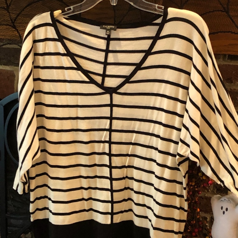 Talbots Dolman sleeve stripped top